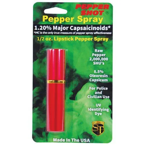 12) Pepper Shot Mixed Colors Lipstick Spray with Display