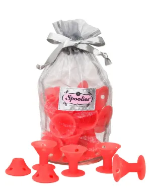 15 pc - Jumbo Spoolies® in Mesh Bag - Rose Red - with RED BONNET Gift!