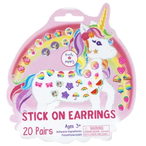 20 Pairs Unicorn Sweets Stick on Earrings