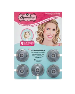 5pc Pack - Silver Edition Spoolies® Hair Curlers