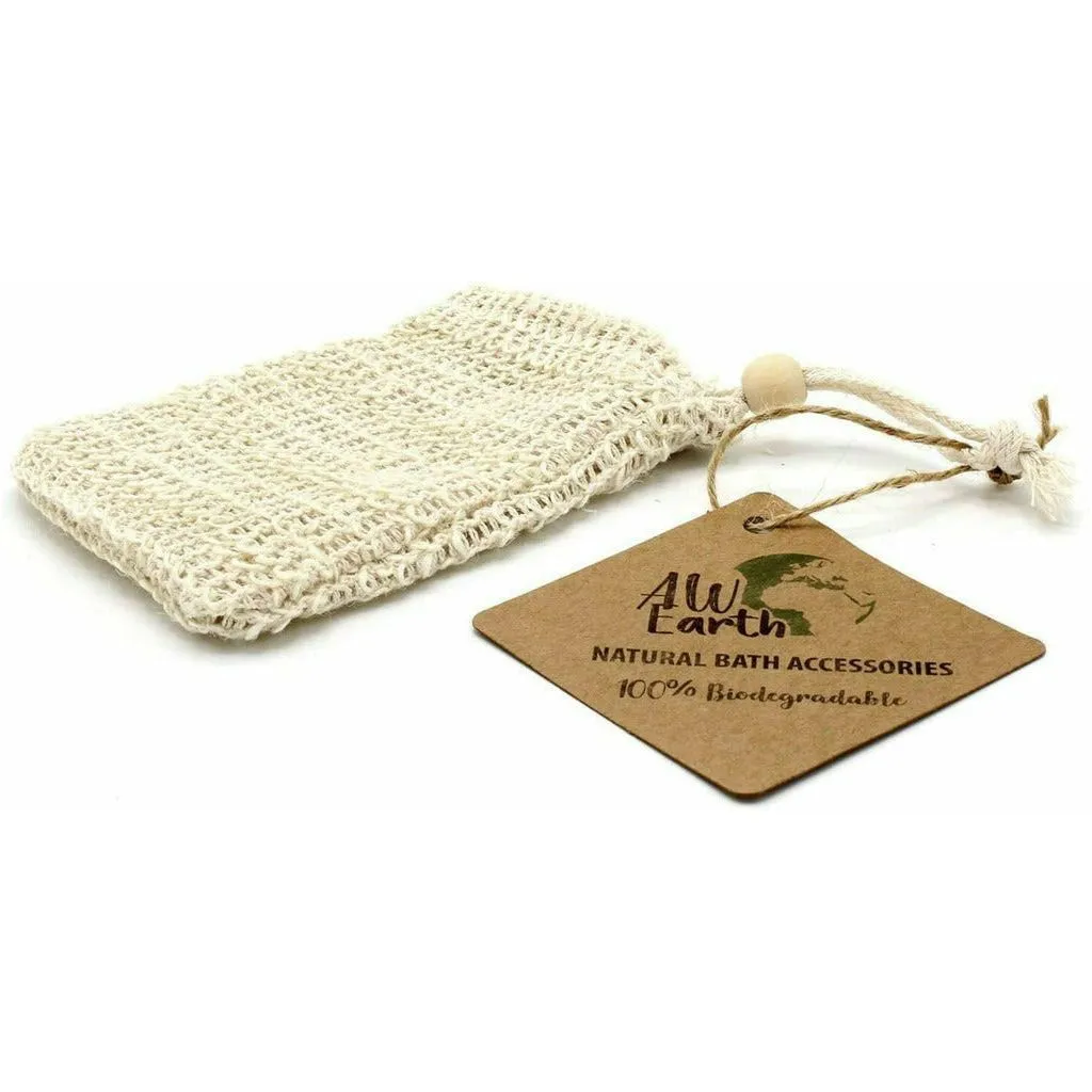 AW Earth - Natural Biodegradable Soap Bags - Sisal Bamboo or Jute