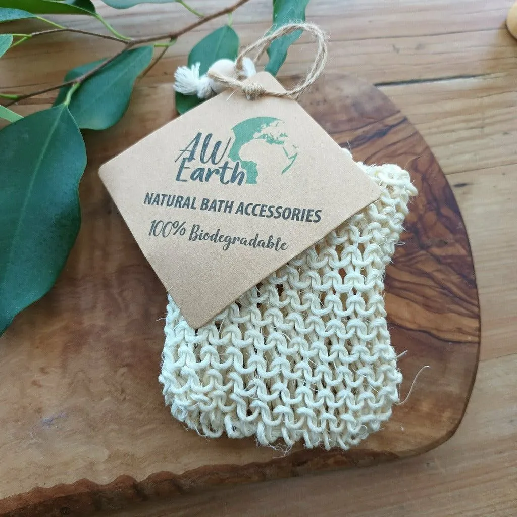 AW Earth - Natural Biodegradable Soap Bags - Sisal Bamboo or Jute