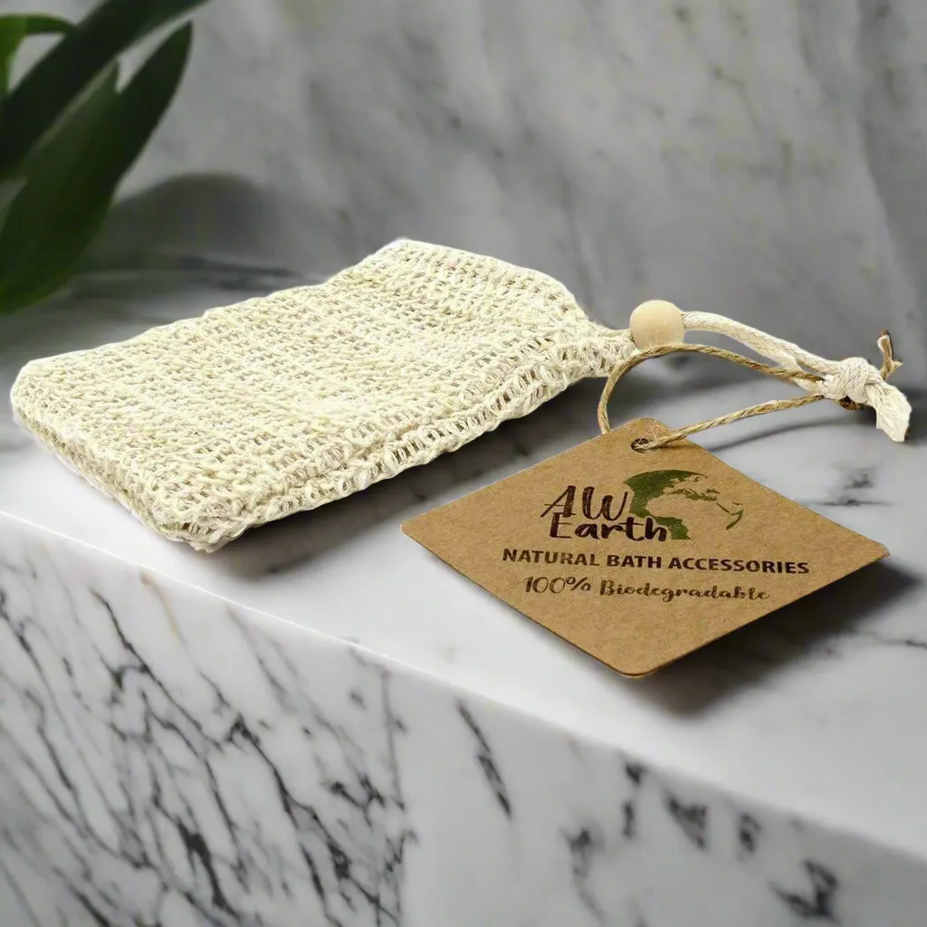 AW Earth - Natural Biodegradable Soap Bags - Sisal Bamboo or Jute