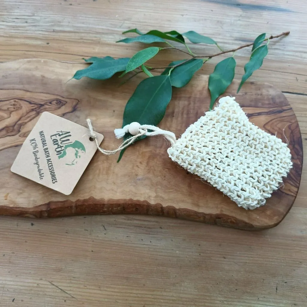 AW Earth - Natural Biodegradable Soap Bags - Sisal Bamboo or Jute