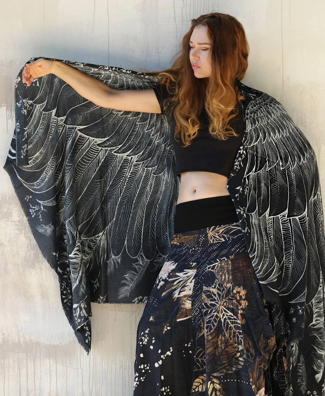 Black Wings Shawl