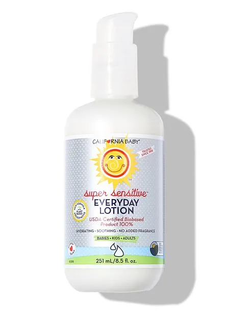 California Baby Super Sensitive Everyday Lotion (No Fragrance) 8.5oz (100% Plant Based) Exp: 10/23