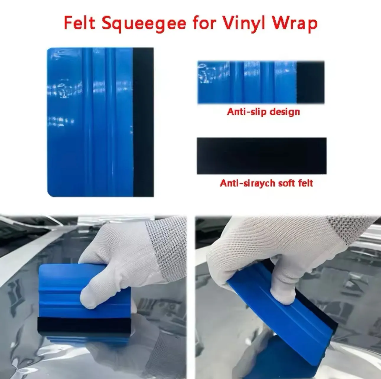 Car Vinyl Wrap Tools Kit | Squeegee, Scraper & Cutting Knife for Window Film