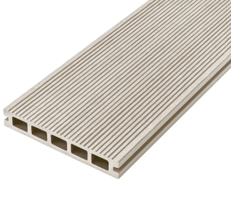 Cladco Woodgrain Effect Reversible Composite Decking Board - Ivory (4m)