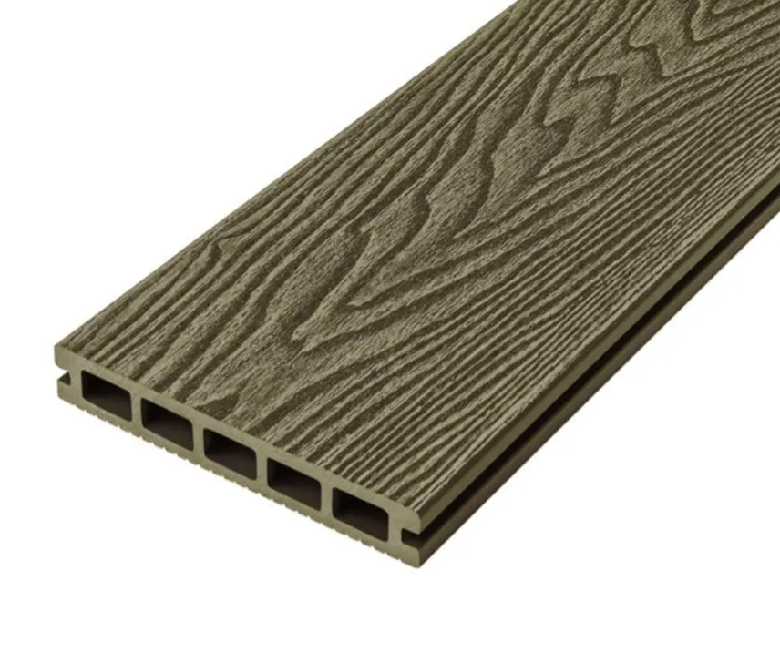 Cladco Woodgrain Effect Reversible Composite Decking Board - Olive Green (4m)