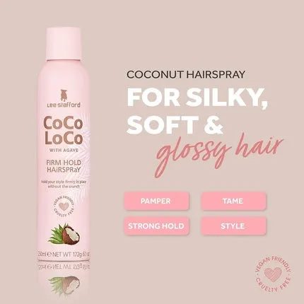 Coco Loco Coconut strong hold hair spray, Lee Stafford