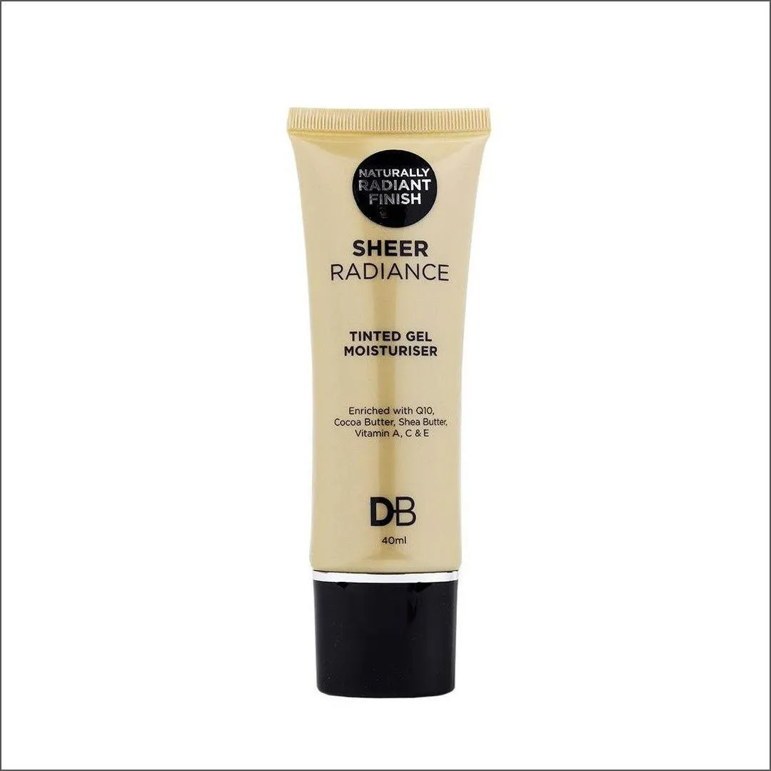 DB Cosmetics Sheer Radiance Tinted Gel Moisturiser Light Medium 40ml