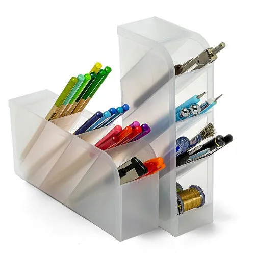 Desk Organizer, Pen Holder with 8 Compartments, 2PK