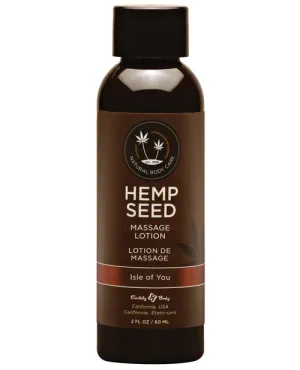 Earthly Body Hemp Seed Massage Lotion - 2 oz - Isle of You