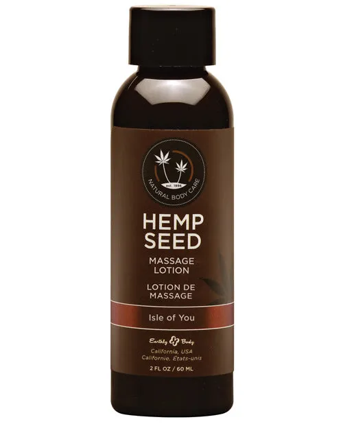 Earthly Body Hemp Seed Massage Lotion - 2 oz - Isle of You