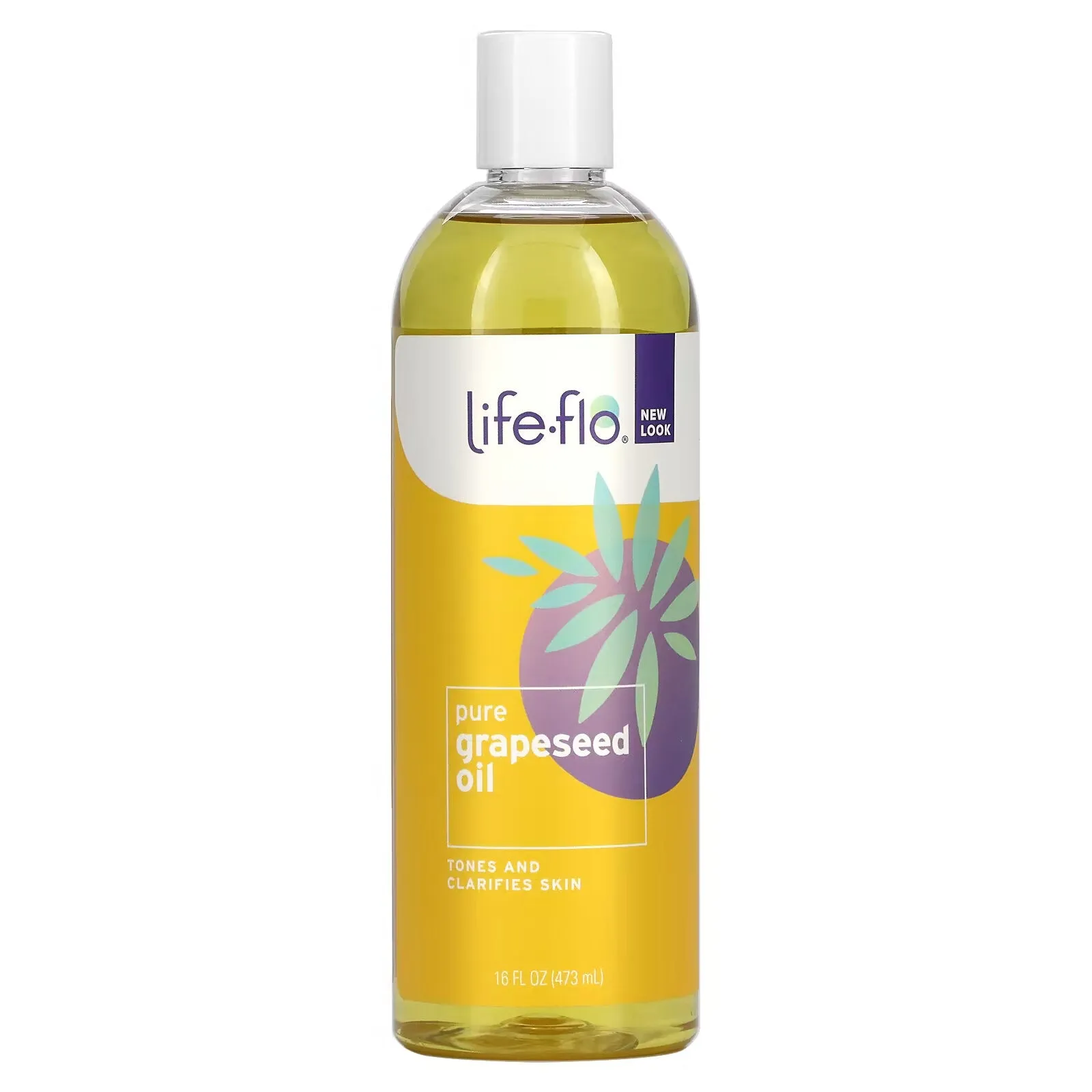 Life-flo pure grape seed oil for skin care, 473 ml