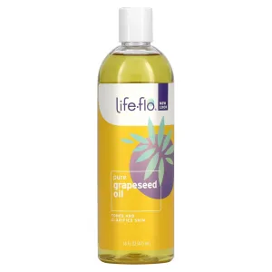 Life-flo pure grape seed oil for skin care, 473 ml