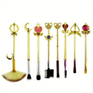 Metal Magic Wand Handle Makeup Brushes Sets