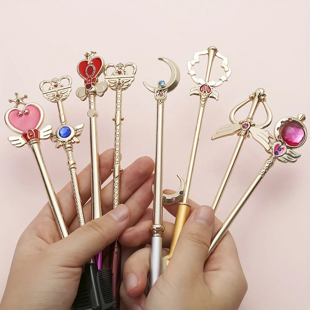 Metal Magic Wand Handle Makeup Brushes Sets