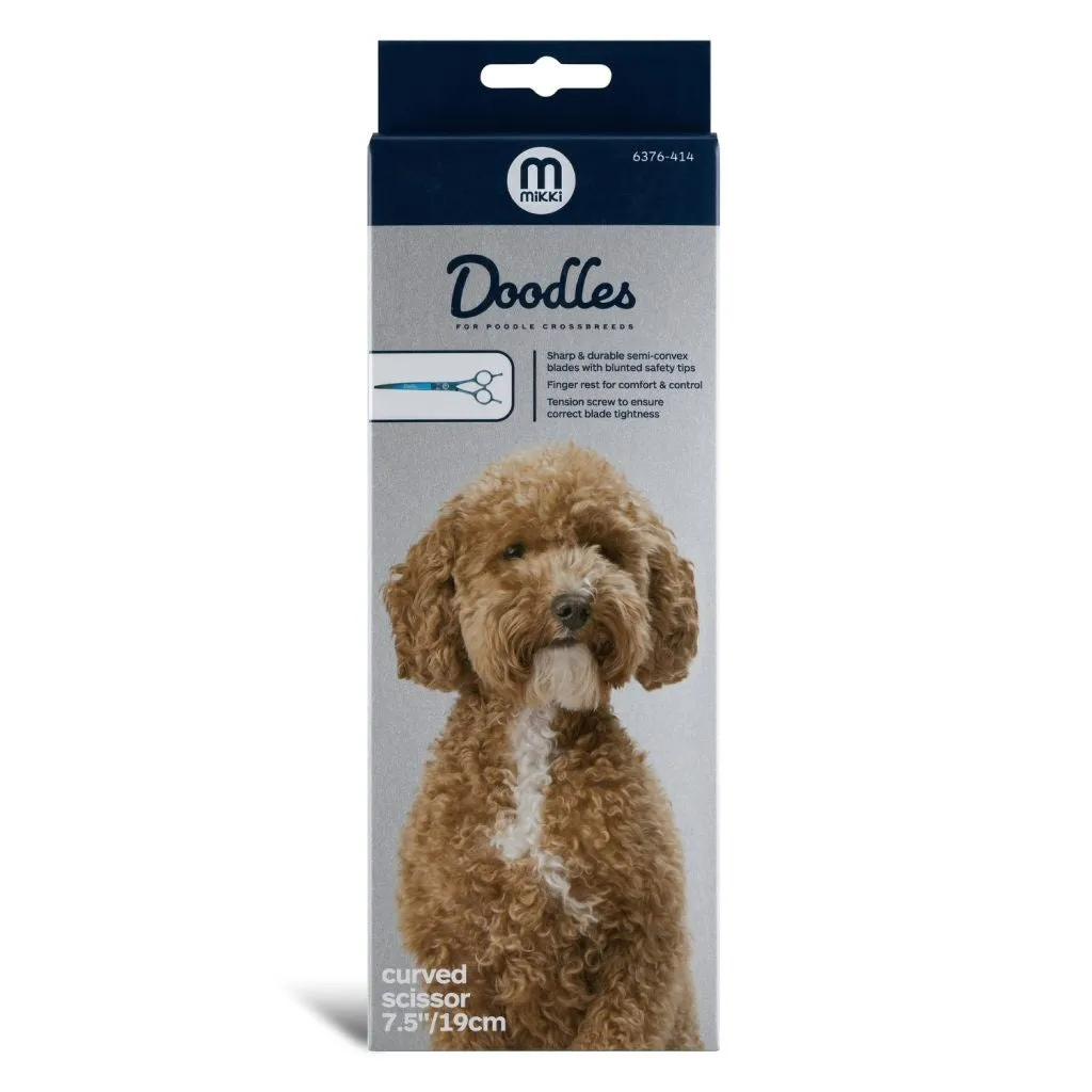 Mikki Doodles Dog Curved Scissors 19cm