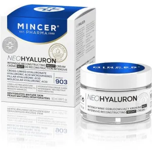 Mincer Pharma Neo Hyaluronic Intense restorative moisturizing night face cream with hyaluronic acid 50 ml , Mincer Est.  Pharma 1989