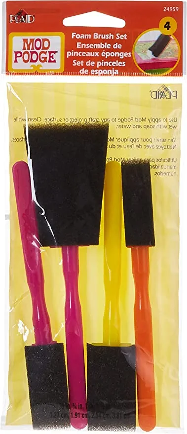 Mod Podge 4 Piece Foam Brush Set