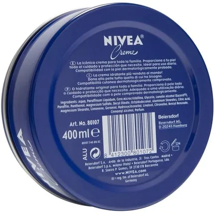 Moisturizing cream for face and hands 400ml, Nivea