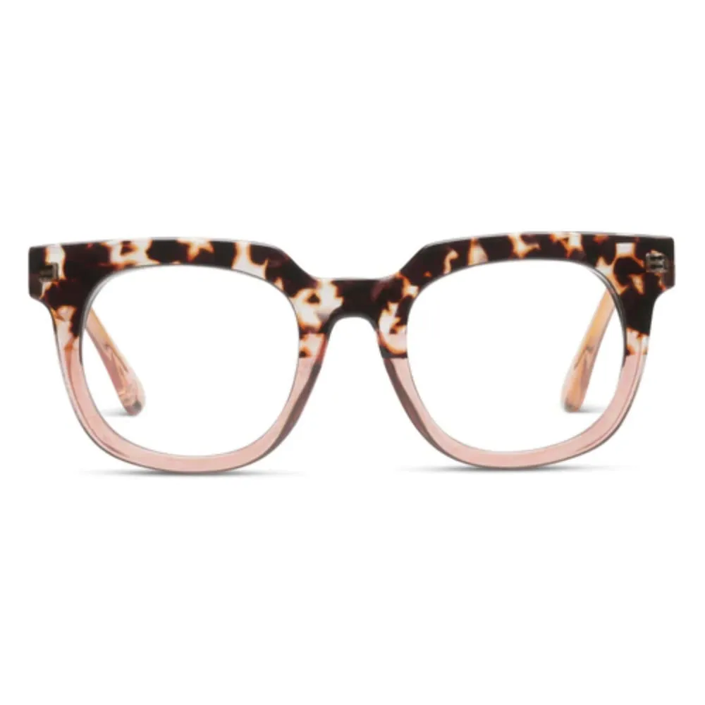 Peepers Blue Light Readers Showbiz - Gray Tortoise/Pink