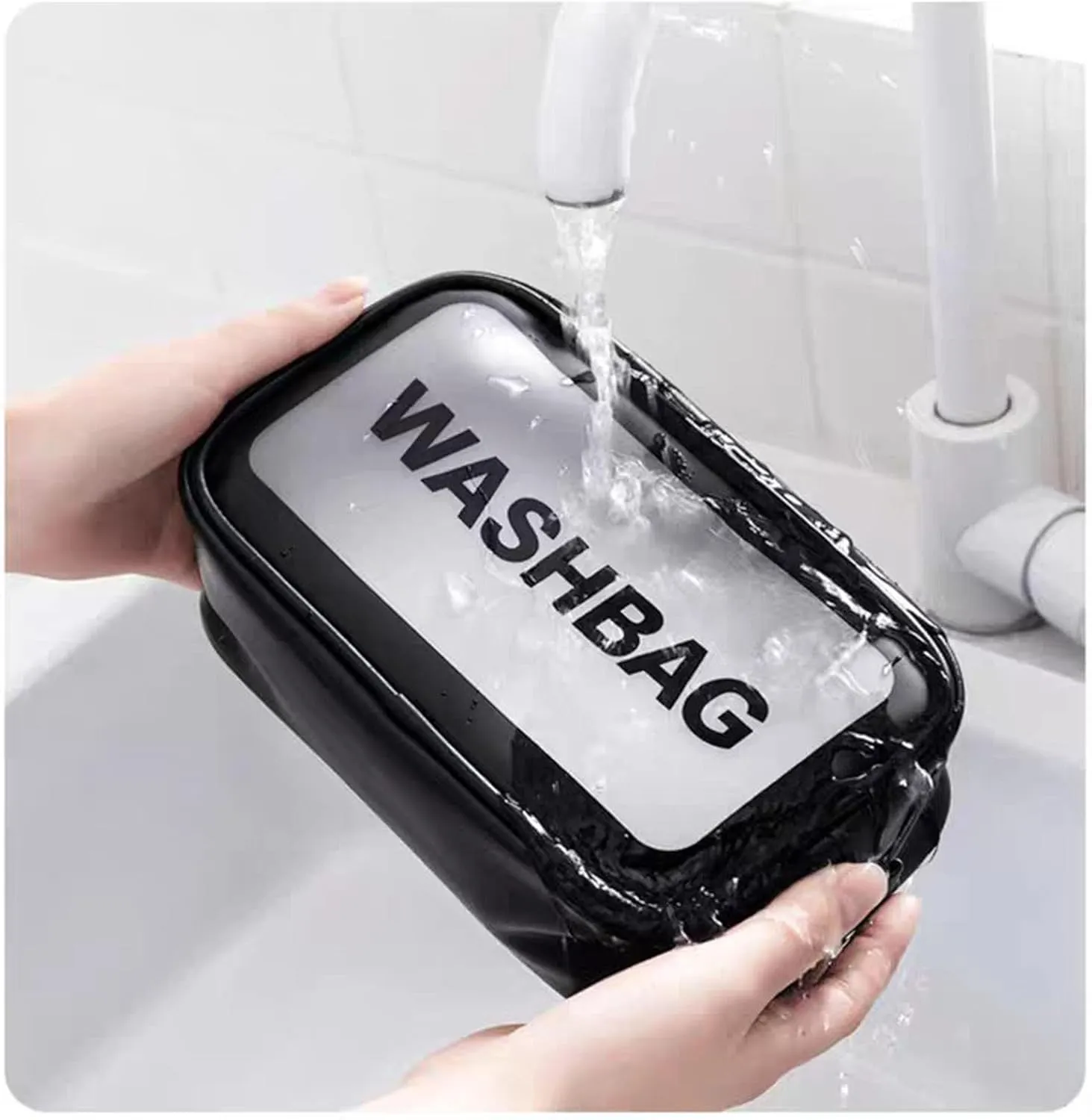 Portable Makeup Organizer Bag WASHBAG-Black Large(SA2405-119)