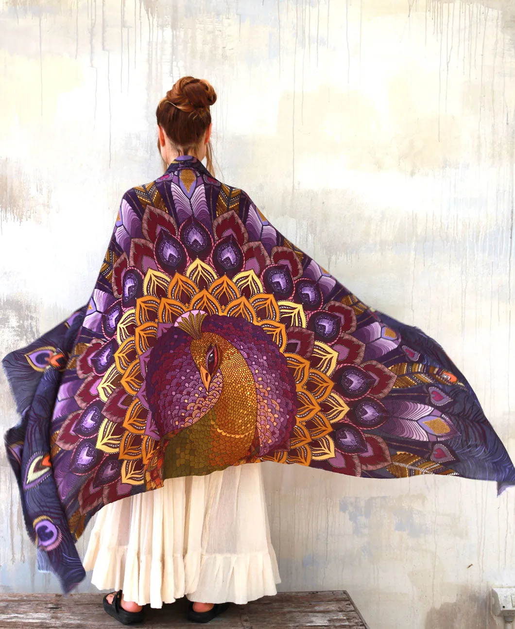 Purple Peacock Shawl