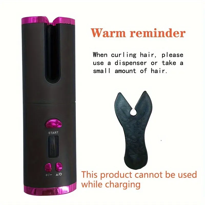 Rechargeable Cordless Automatic Curler, Effortlessly Create Beautiful Curls And Waves