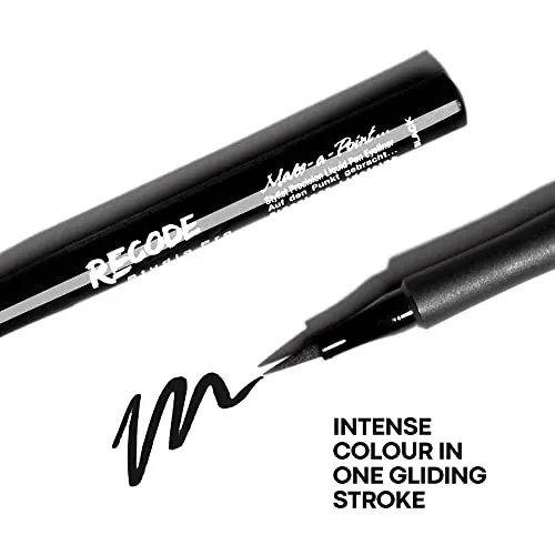 RECODE Make A Point Sketch Pen Kajal & Eyeliner Water-Proof, Black, 1.2 ml