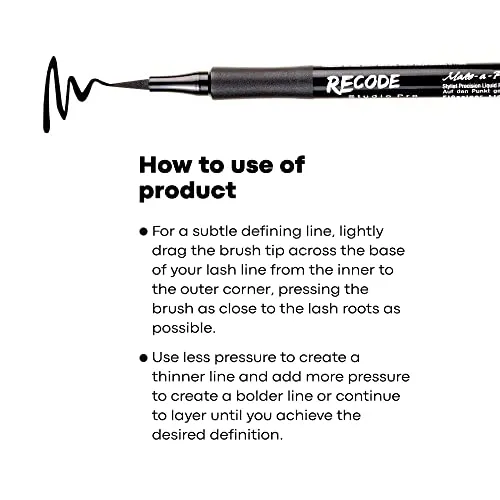 RECODE Make A Point Sketch Pen Kajal & Eyeliner Water-Proof, Black, 1.2 ml