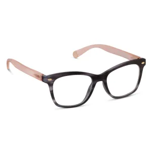 Sinclair Charcoal Horn   Blush Blue-Light Reading Glasses {clearance}