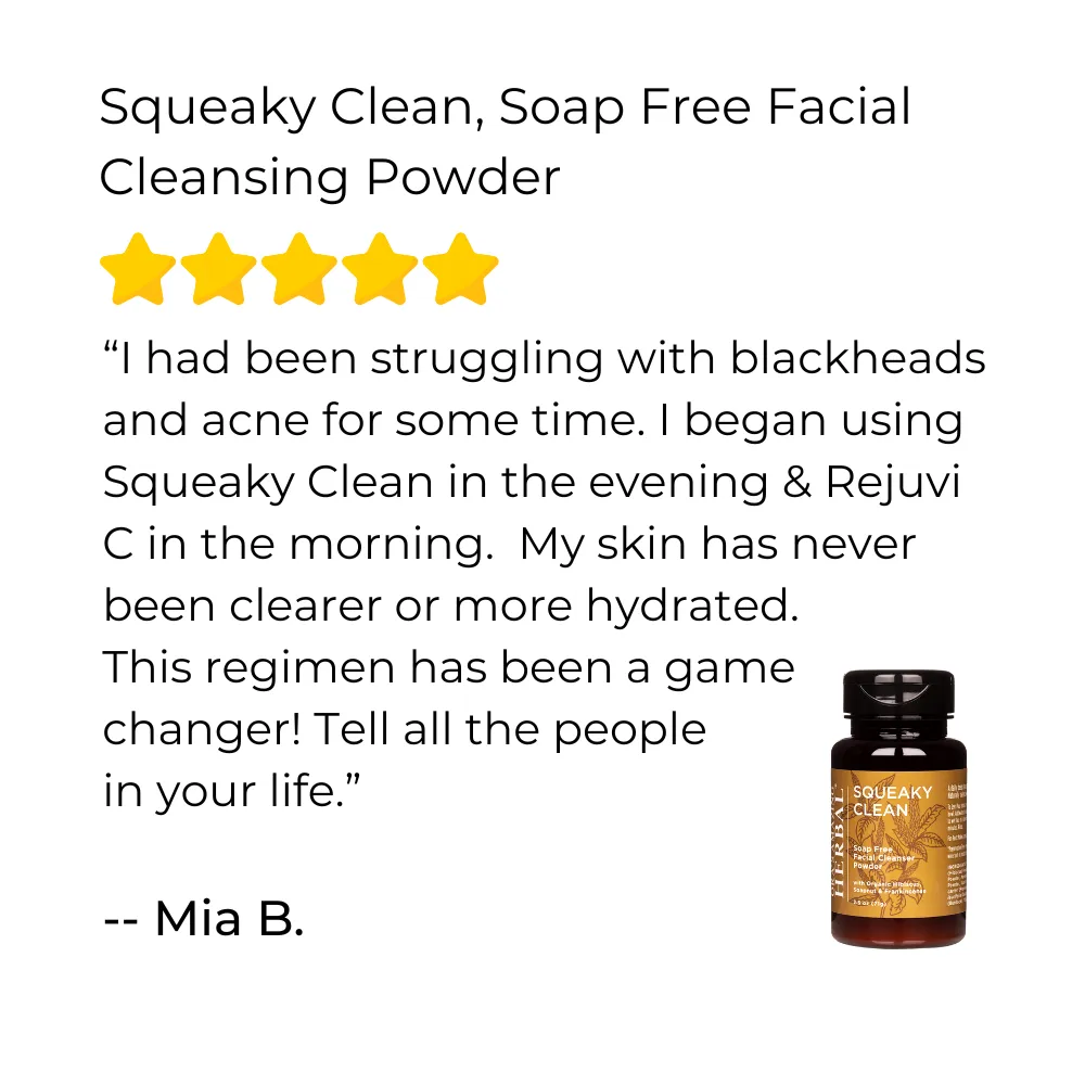 Squeaky Clean, Soap Free Facial Exfoliating Cleansing Powder