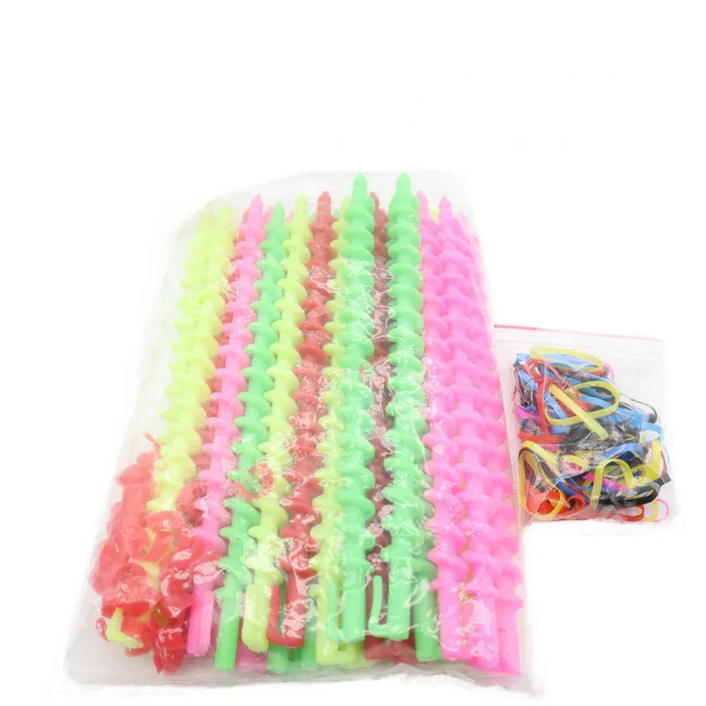 Trendy 21/22 pcs Plastic Spiral Magic Hair Curler Tool