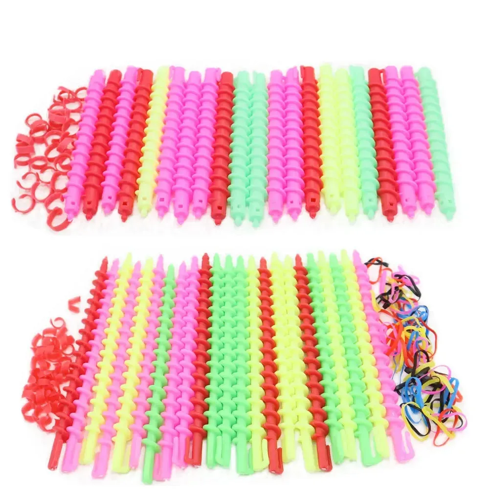 Trendy 21/22 pcs Plastic Spiral Magic Hair Curler Tool