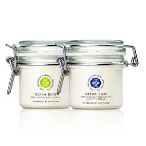 Ultra Rich Anti Ageing Face Cream Night And Day Formula. Hand Made In Scotland